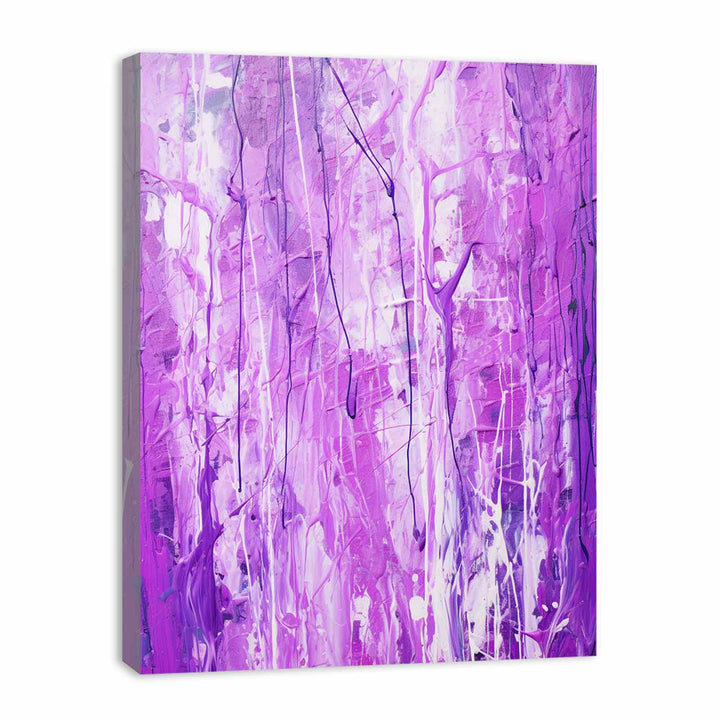 Painting Purple Color Drips  