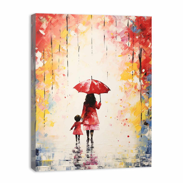 Kid Umbrella Art Painting  