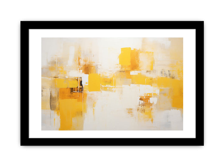 Yellow Abstract Painting Framed Print