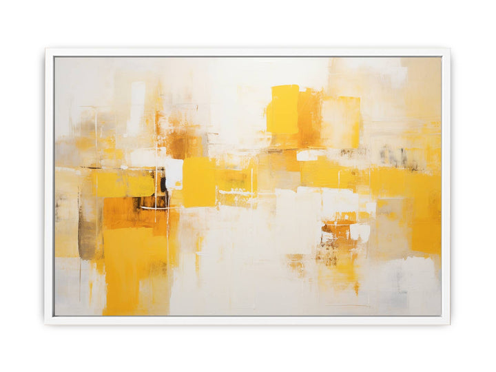 Yellow Abstract Painting  Canvas Print