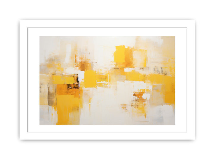 Yellow Abstract Painting  Poster