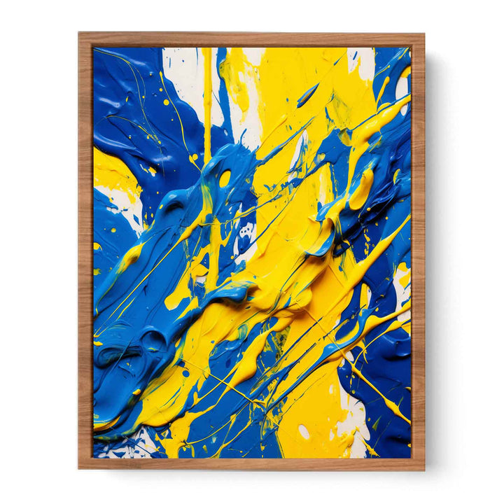 Yellow Blue Art Painting 