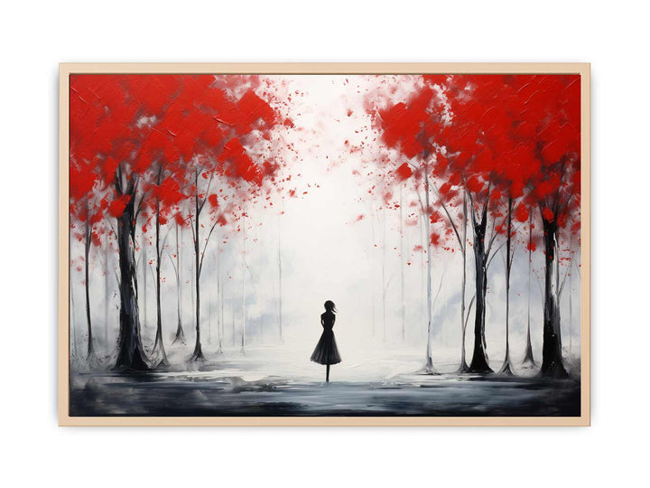 Red Tree Art Painting   Poster