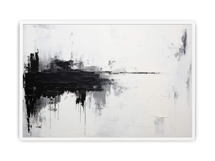 White Black Painting   Canvas Print