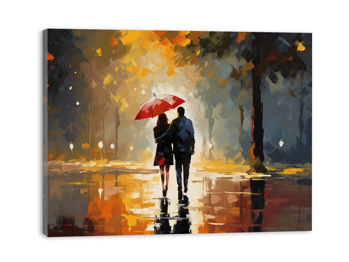 Couple Umbrella Painting  