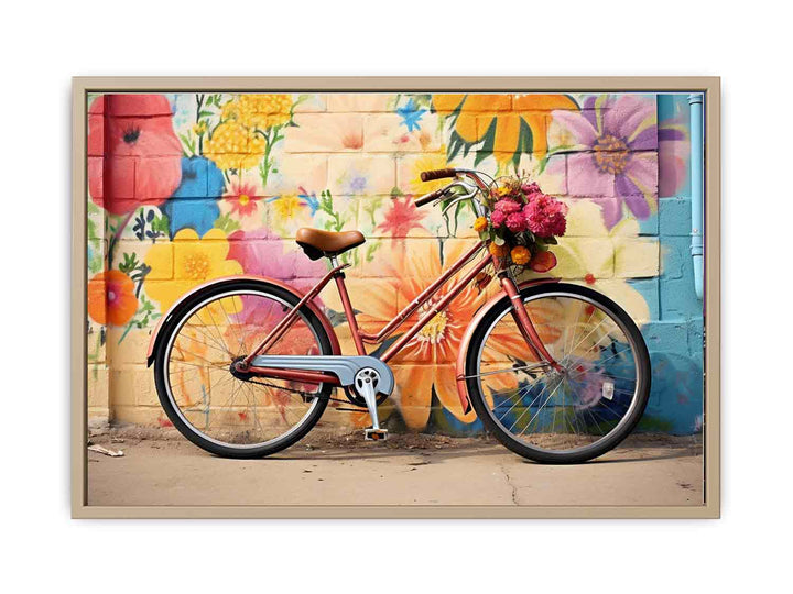 Modern Bicycle Art Painting  Framed Print
