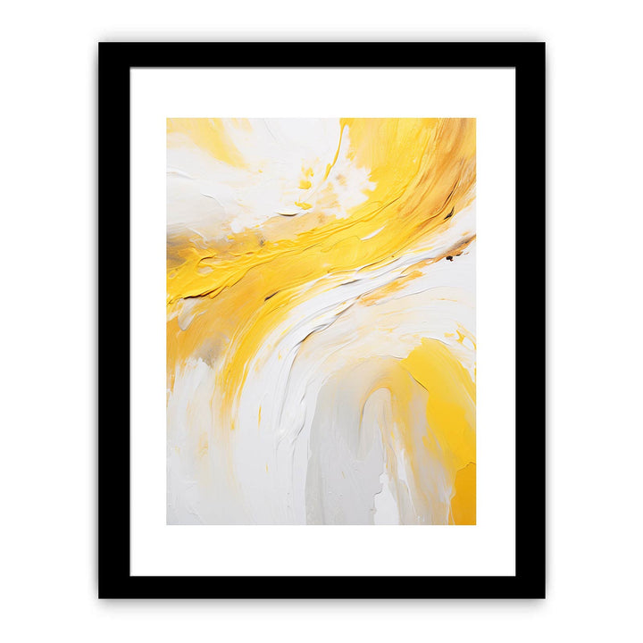 Yellow Knife Abstract Art Painting Framed Print