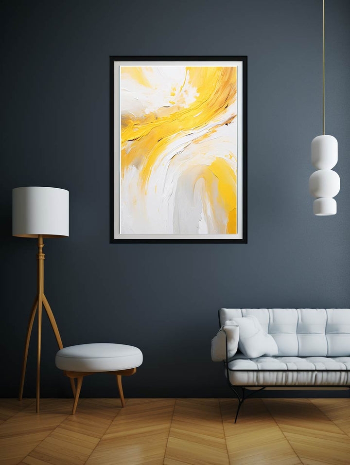 Yellow Knife Abstract Art Painting 