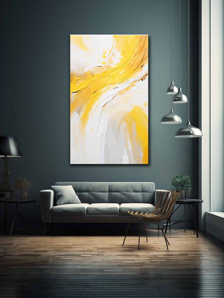 Yellow Knife Abstract Art Painting 