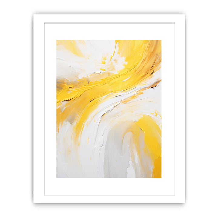 Yellow Knife Abstract Art Painting  Poster