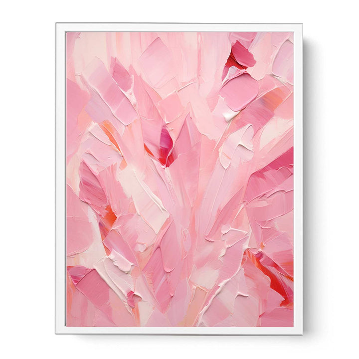 Pink Abstract Painting  Canvas Print