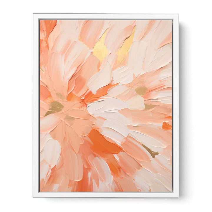 Peach Abstract Painting  Canvas Print