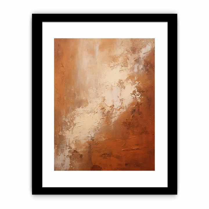 Abstract Painting Brown Framed Print