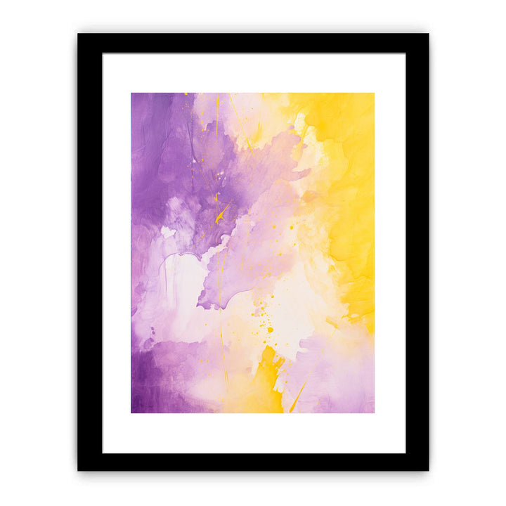 Yellow Purple Abstract Painting Framed Print