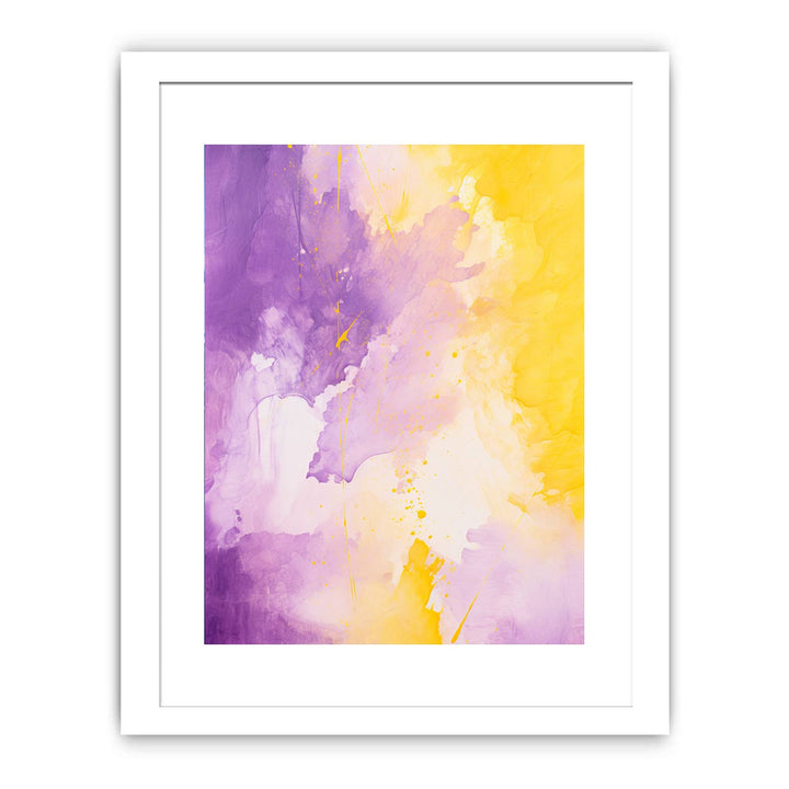 Yellow Purple Abstract Painting  Poster