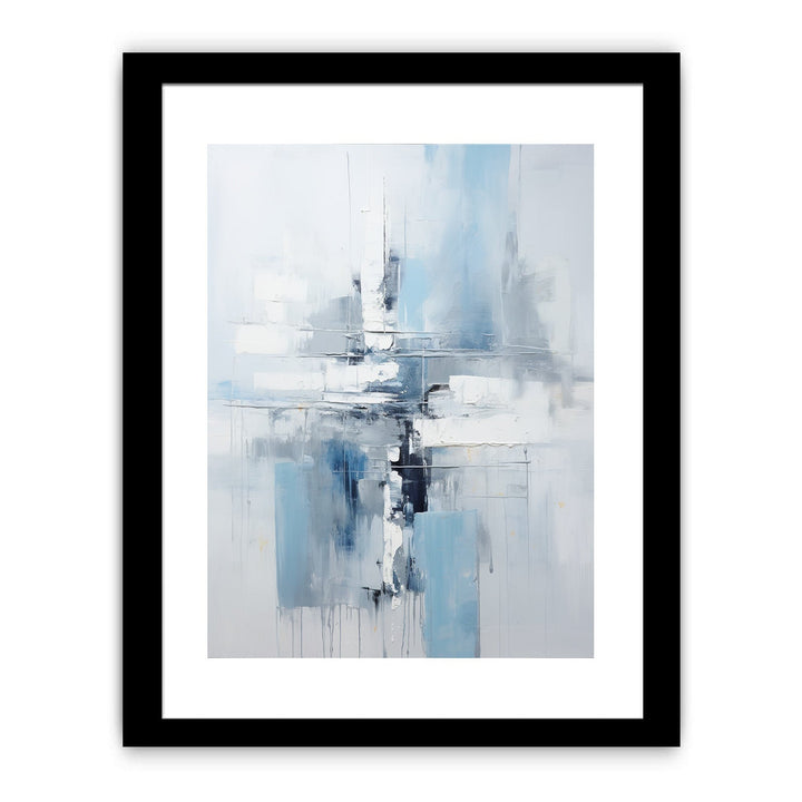 Abstract Painting  Blue Grey Framed Print