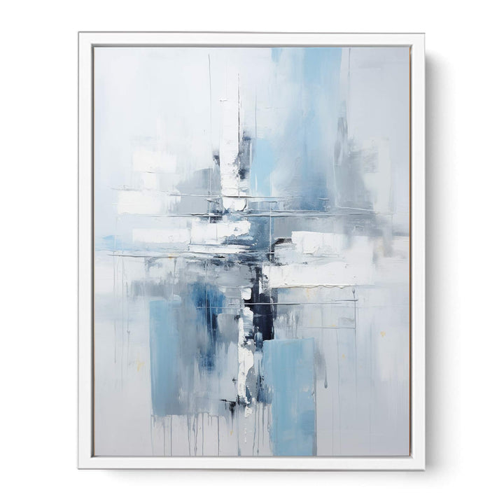 Abstract Painting  Blue Grey  Canvas Print