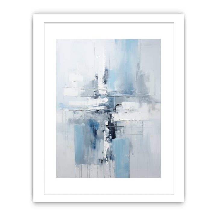 Abstract Painting  Blue Grey  Poster