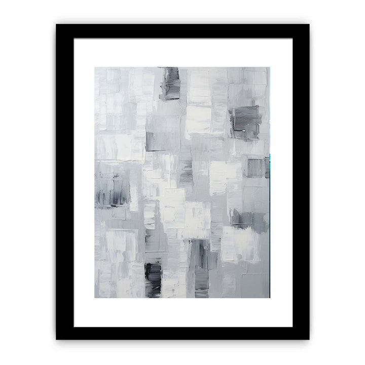 Abstract Painting Grey Framed Print