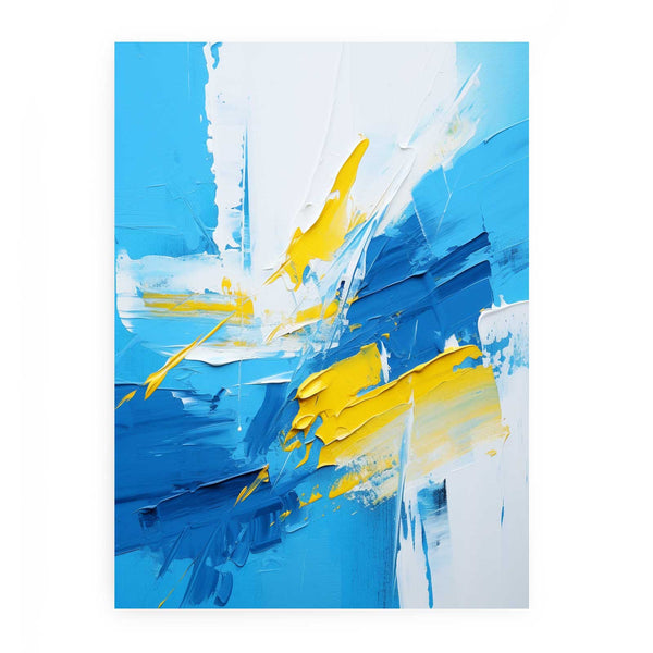 Abstract Painting Yellow Blue