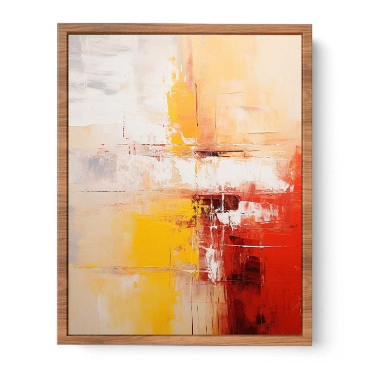 Abstract Painting Yellow Red  Painting