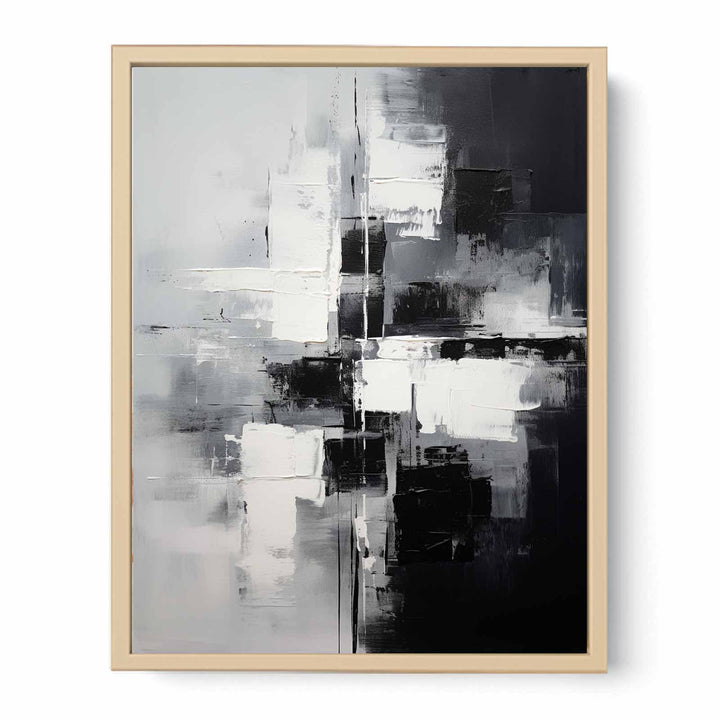 Abstract Black And Grey Painting  Poster