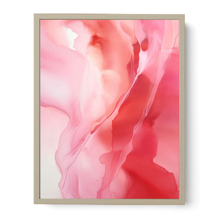 Abstract Pink And Red Painting Framed Print
