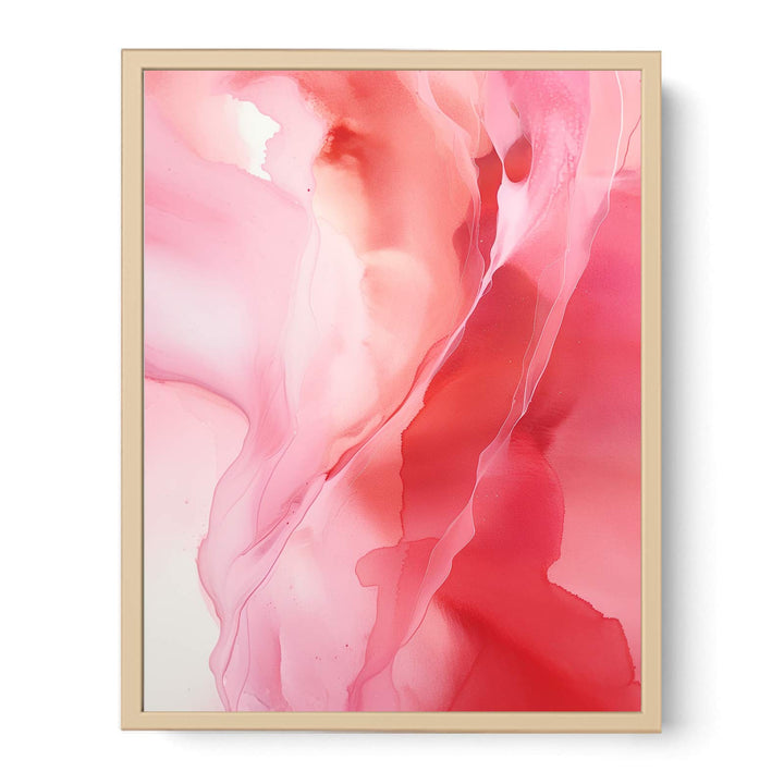Abstract Pink And Red Painting  Poster