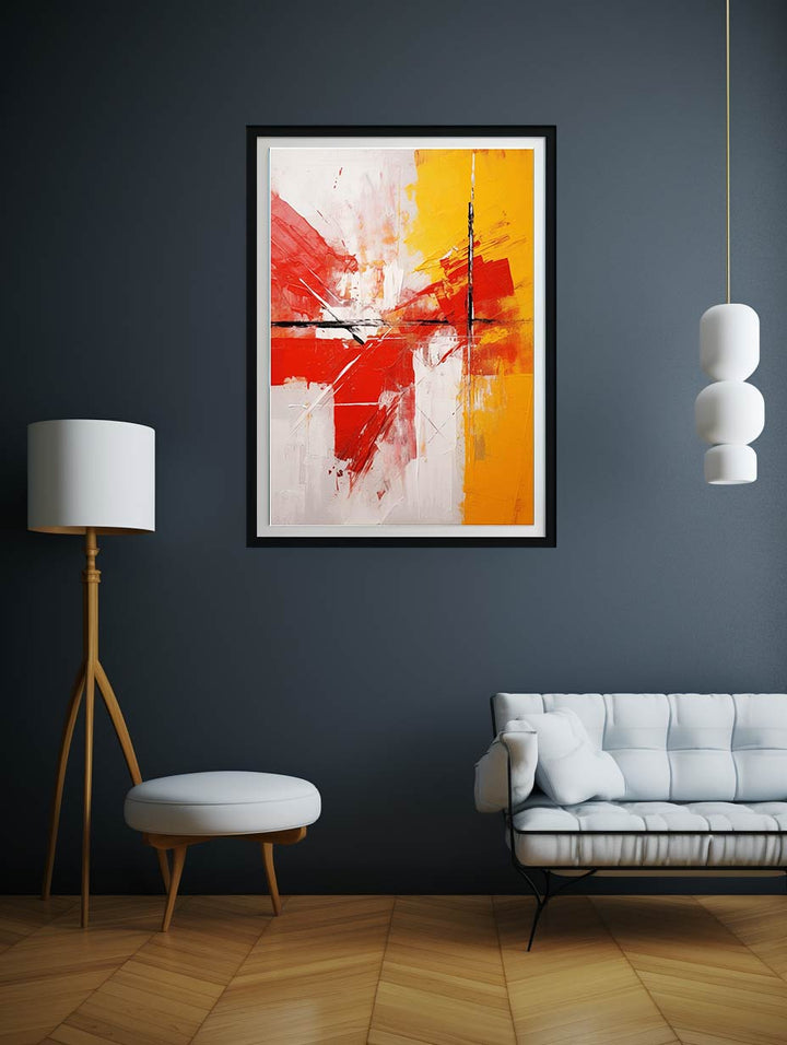 Abstract Painting Red And Yellow 