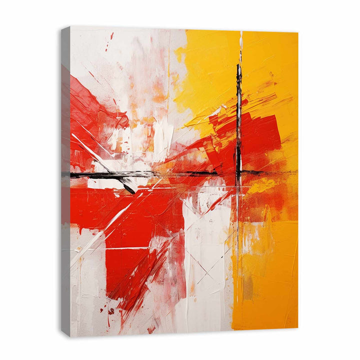 Abstract Painting Red And Yellow 