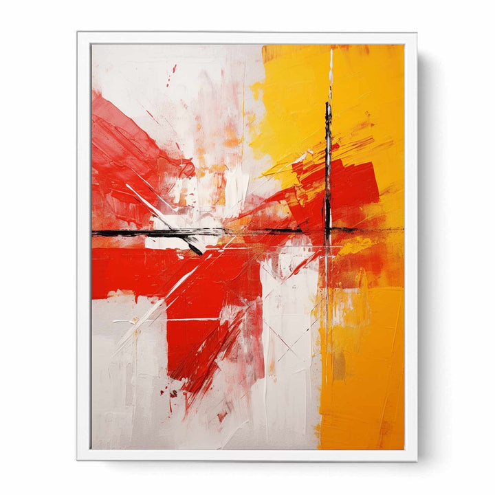 Abstract Painting Red And Yellow  Canvas Print