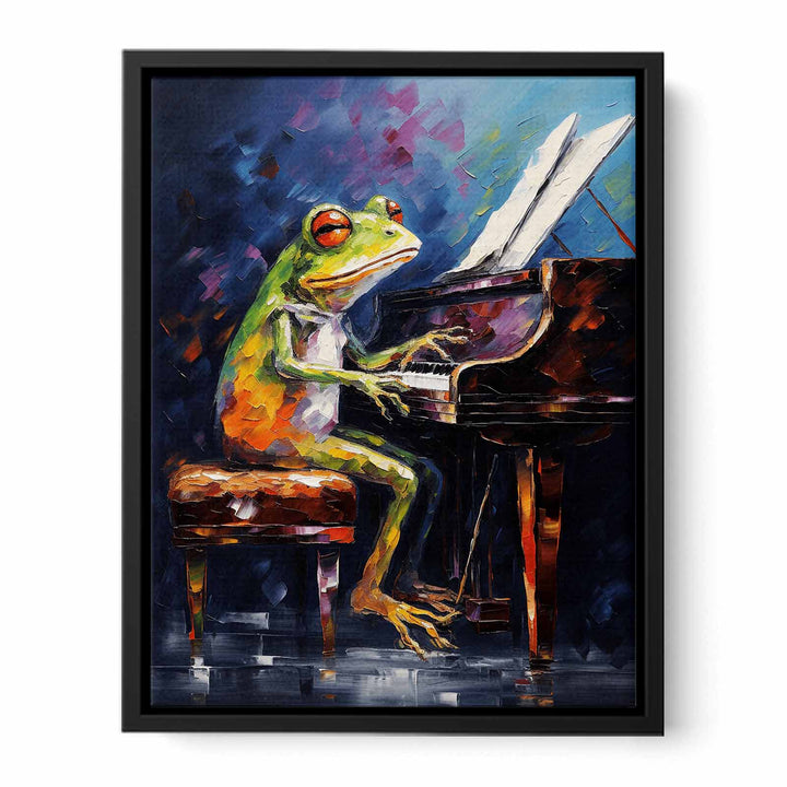 Frog Piano Modern Art Painting 