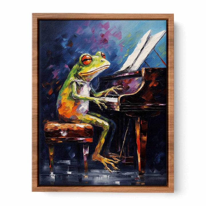 Frog Piano Modern Art Painting 