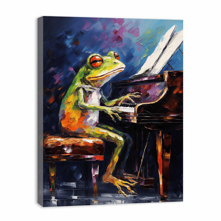 Frog Piano Modern Art Painting 