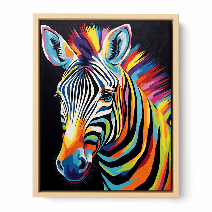 Zebra Modern Art Painting Framed Print