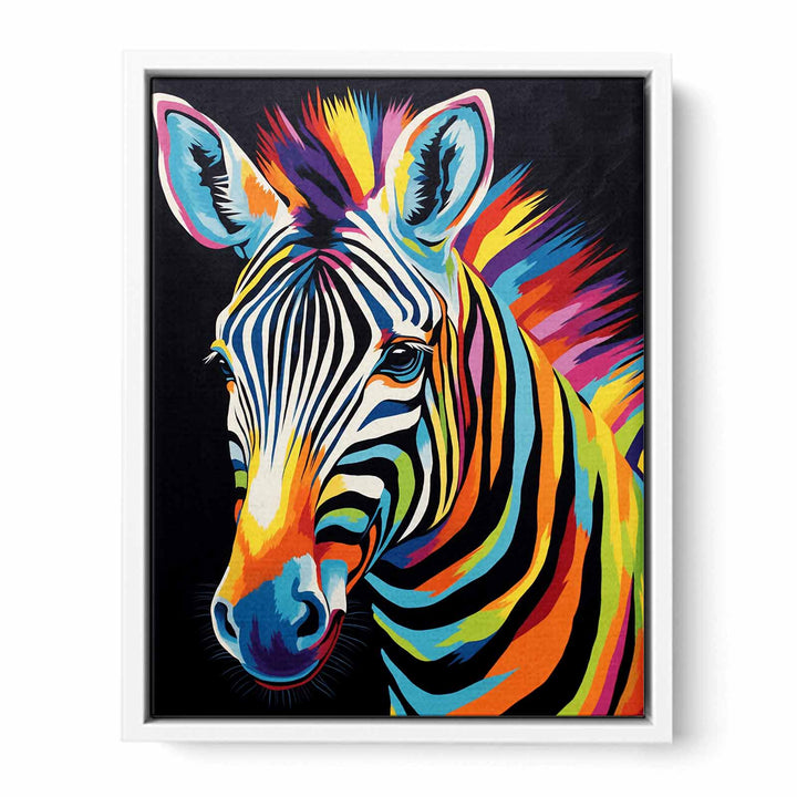 Zebra Modern Art Painting Canvas Print