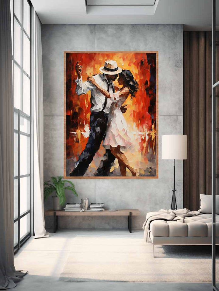 Modern Art  Couple Dancing Painting  