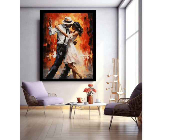 Modern Art  Couple Dancing Painting  