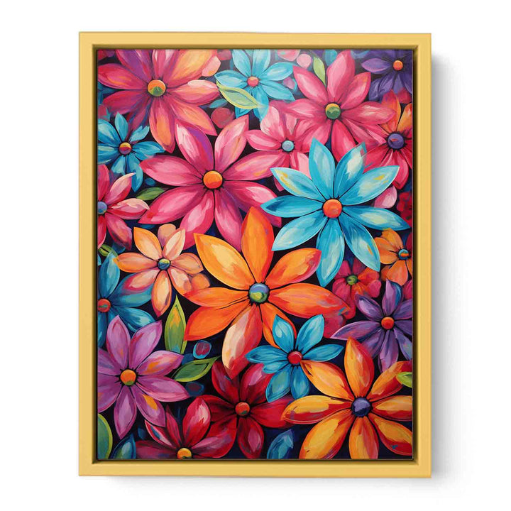 Modern Art  Colorful Flower Painting   Poster