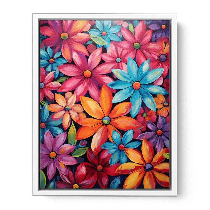 Modern Art  Colorful Flower Painting  Canvas Print