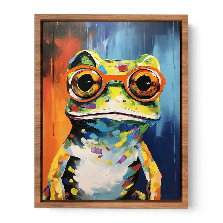 Modern Art  Frog Glasses Painting  