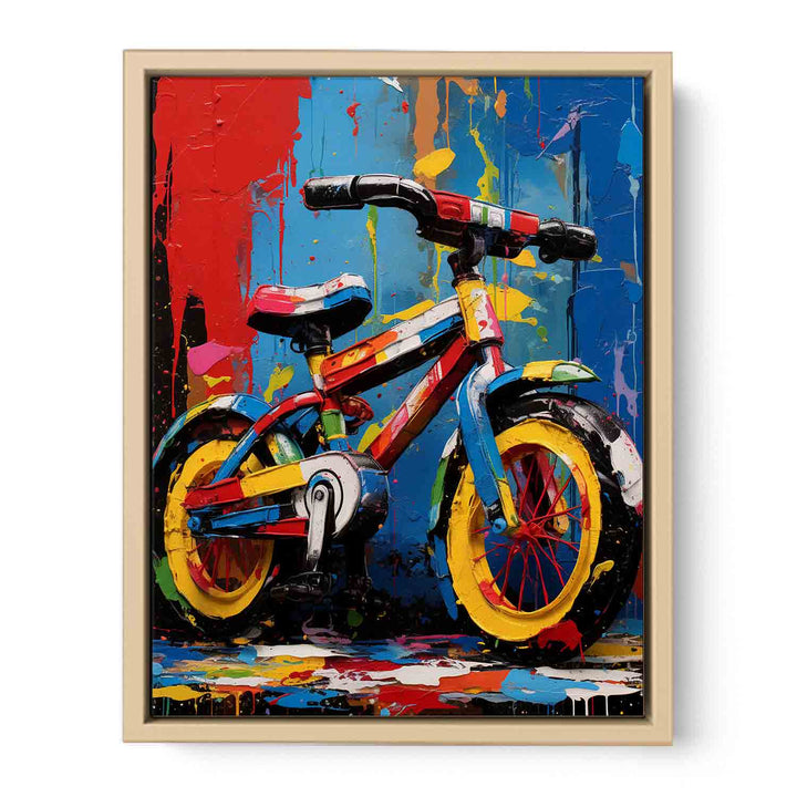 Modern Cycle Toy Art Painting Framed Print