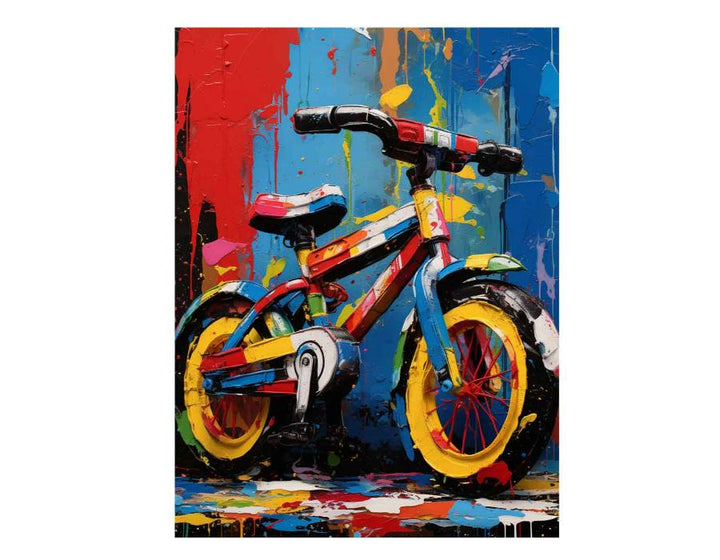 Modern Cycle Toy Art Painting 