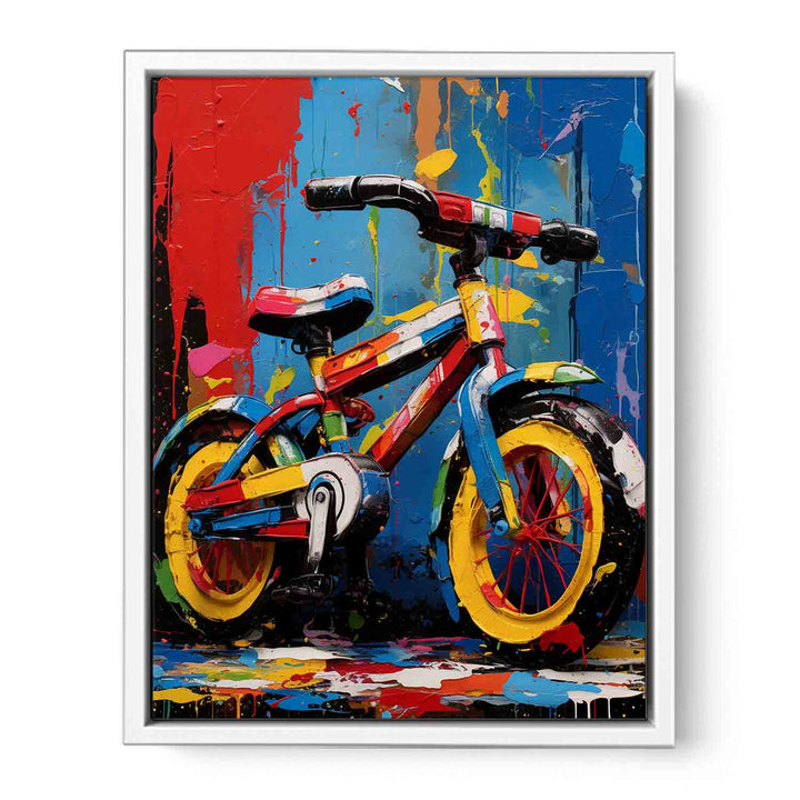 Modern Cycle Toy Art Painting Canvas Print