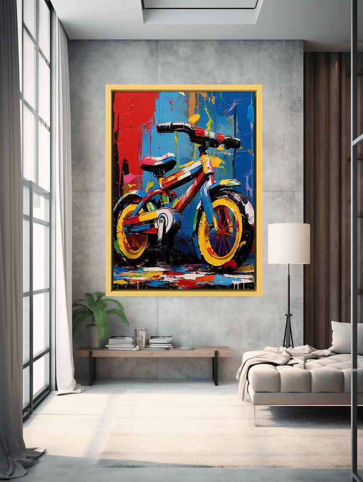 Modern Cycle Toy Art Painting 