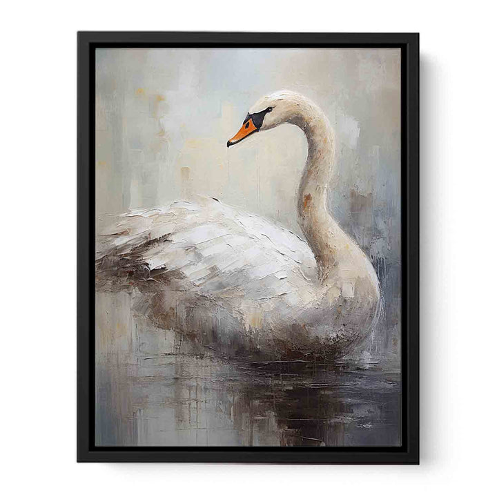 Modern White Bird Art Painting 