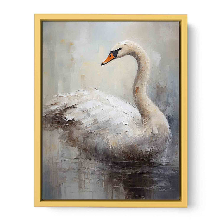 Modern White Bird Art Painting  Poster