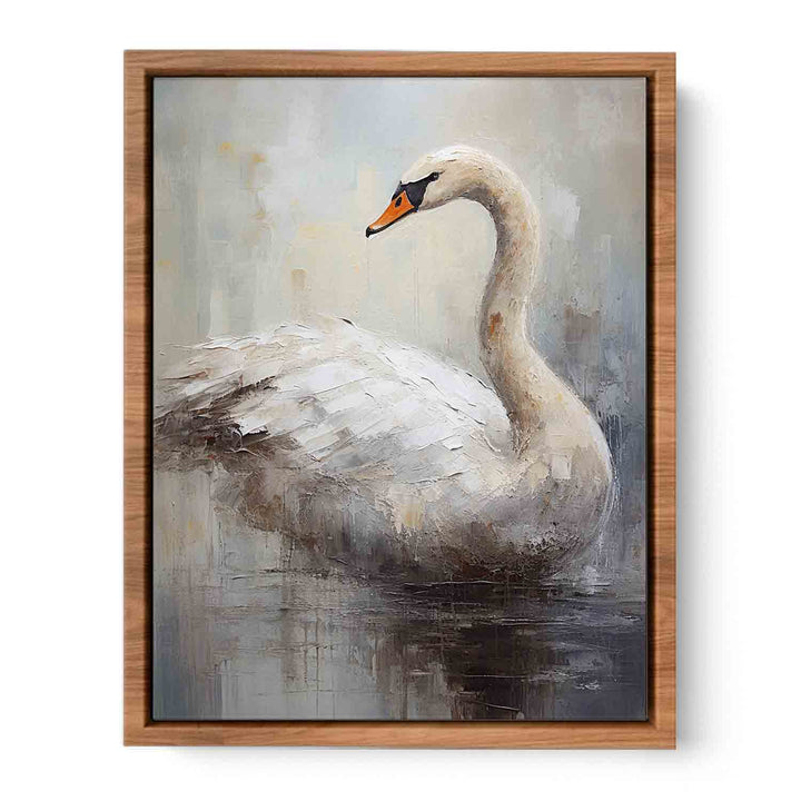 Modern White Bird Art Painting 