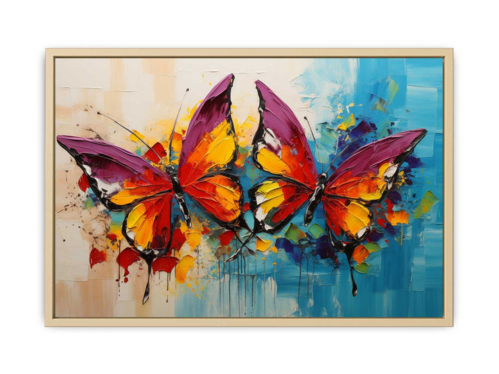 Modern Butterfly Art Painting Framed Print