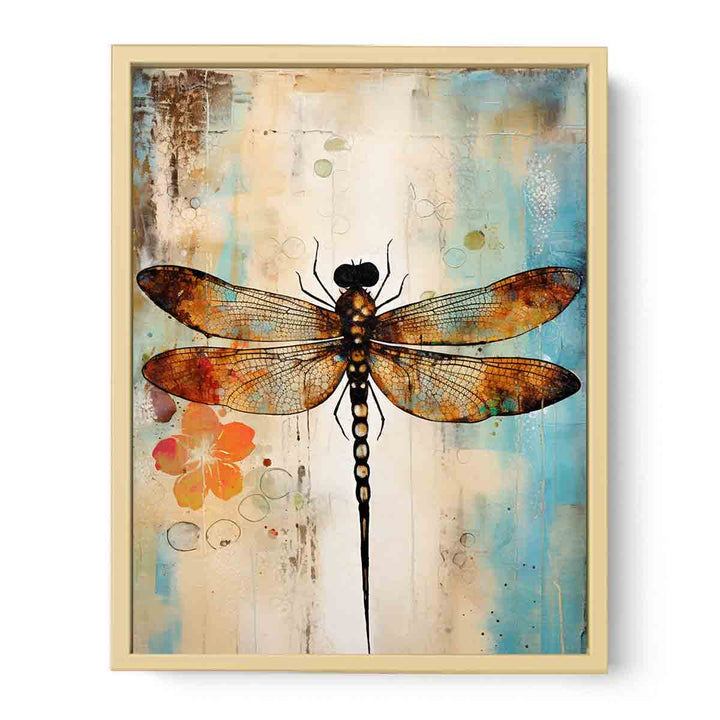 Modern Dragonfly Art Painting Framed Print